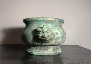 Antique Chinese Bronze or Copper Vessel Censer 5