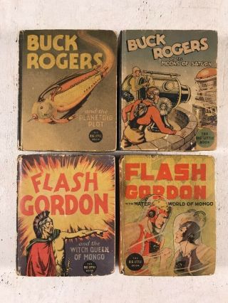 Buck Rodgers & Flash Gordon 4 Big Little Books Science Fiction Comics