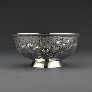 Antique George Iii Ornate Solid Sterling Silver Sugar / Cream Bowl,  London 1797