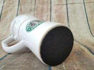 Vintage Rare Starbucks White Ceramic Travel Mug w/Green Mermaid Logo 5