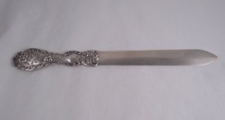 Gorham Baronial Old Sterling Silver Figural Cast Face Paper Cutter Page Turner