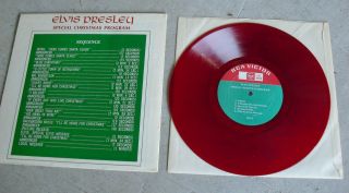 Seasons Greetings from ELVIS PRESLEY RCA 10” Red Vinyl ' 67 RARE LOOK 2
