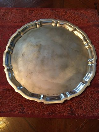 Gorham Chippendale Sterling Silver 10 Inch Diameter Tray,  42611.  515 Grams