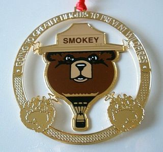 Smokey Bear Hot Air Balloon Ornament " Going To Greater Heights.  " 3d