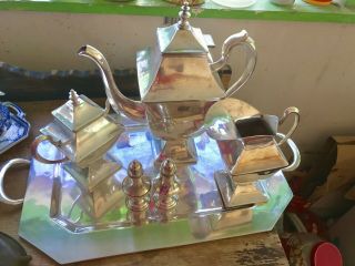 Sterling Silver Tea Set Ind Mex De Plata Sa Unique Design