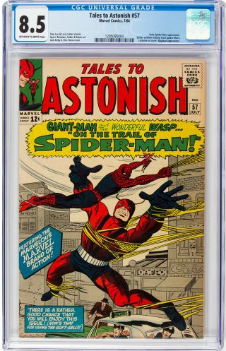 Tales To Astonish 57 Cgc 8.  5 Giant - Man Wasp Spider - Man Stan Lee Jack Kirby 1964