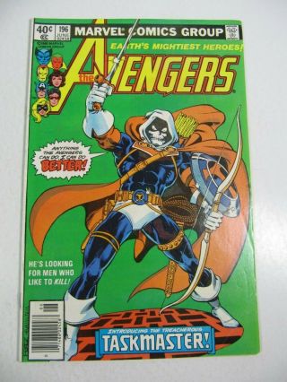 The Avengers 196 (marvel Comics 1980) 1st Appearance Taskmaster - Black Widow