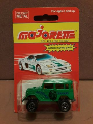 Vintage Majorette No 277 Land Cruiser 4x4 Toyota Green Boxed Made In France 1/53