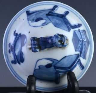 19c CHINESE BLUE & WHITE SCENIC PRECIOUS OBJECTS MEIPING JAR VASE KANGXI MK 5