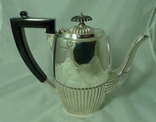 Edwardian Batchelors SIlver Coffee Pot J H Potter Sheffield 1902 453g A602017 2