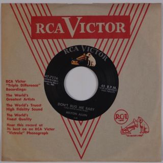 Milton Allen: Don’t Bug Me Baby Us Rca Victor Rockabilly 45 Nm Rare Hear
