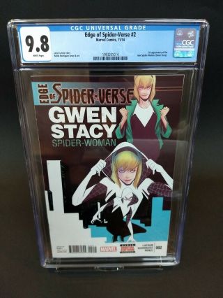 Edge Of Spider - verse 2 CGC 9.  8 1st Print - 1st Spider - Gwen - Case 4