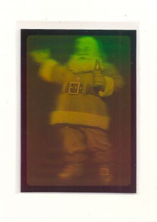 1995 Coca Cola Collect - A - Card Santa Hologram