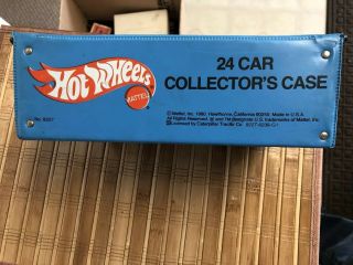 Vintage 1980 Mattel Hot Wheels 24 Car Collectors Case Blue 2