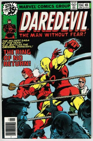Daredevil 156 (1964) - 9.  0 Vf/nm Avengers/death Stalker