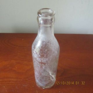 VINTAGE SHASTA WATER BOTTLING CO - SODA POP BOTTLE - CLEAR EMBOSSED GLASS - SCARCE 2