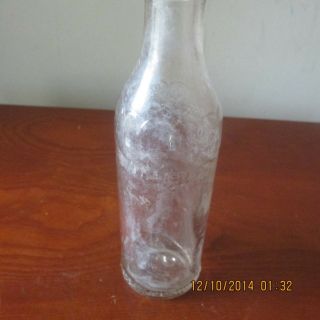VINTAGE SHASTA WATER BOTTLING CO - SODA POP BOTTLE - CLEAR EMBOSSED GLASS - SCARCE 3