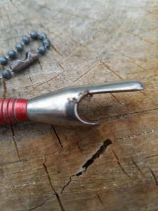Vintage Bowling Pin Bullet Style Metal Bottle Opener Keychain Rat Rod Key FOB 3