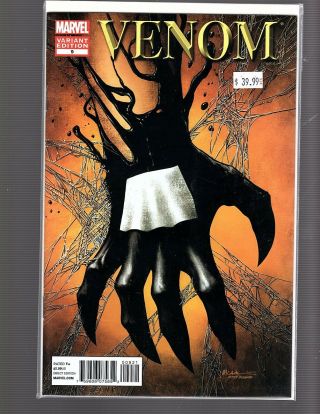Venom Var 9 1 In 50 ;marvels 50th Anniversary Cv.  Nm 2011 Flash Thompson Lives