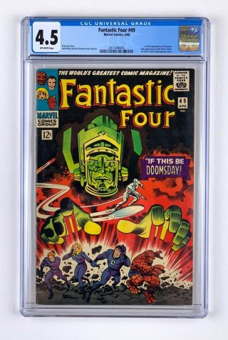 Fantastic Four 49 Cgc 4.  5 Marvel 1966 - Silver Surfer Galactus Key