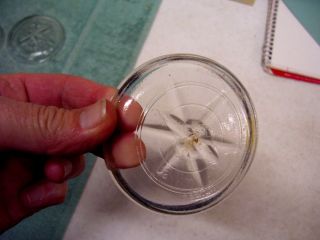 3 Clear Glass Ball Mason Jar Lids Covers For Wire Bale Jars,  Regular Size Star