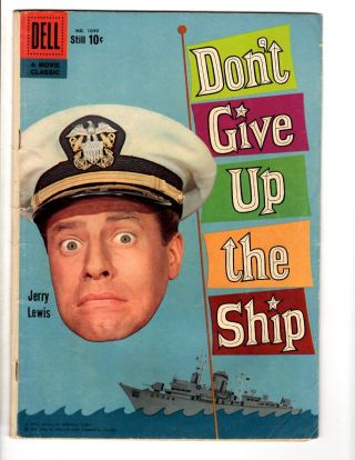 Four Color 1049 Vg/fn Dell Silver Age Comic Book Give Up Ship Jerry Lewis Jl17