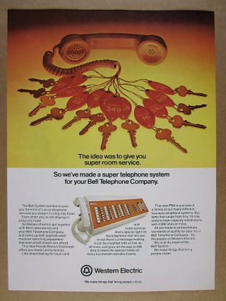 1974 Bell System Western Electric Pbx Private Branch Exchange Vintage Print Ad