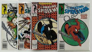 Spider - Man 298,  299,  300,  301 (1988,  Marvel) Todd Mcfarlane Venom