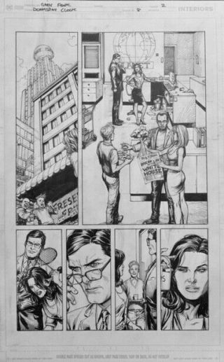 Gary Frank Doomsday Clock Comic Art 8 P2 Batman,  Watchmen,  Superman