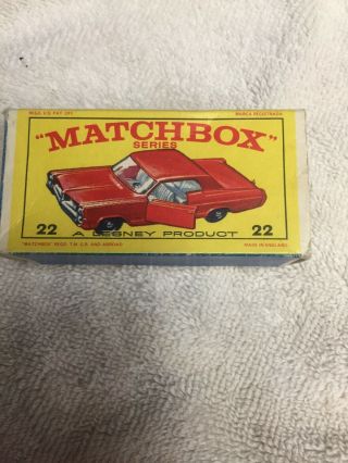 Lesney Matchbox No 22 Pontiac G.  P.  Coupe