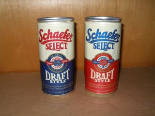 Schaefer Select Draft,  Schlitz Brewing,  12 Oz,  Pull Tab,  B/o