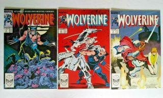 Wolverine 1 - 3 (1988,  Marvel) Vf/ Vf,  Crisp,  Glossy Copies