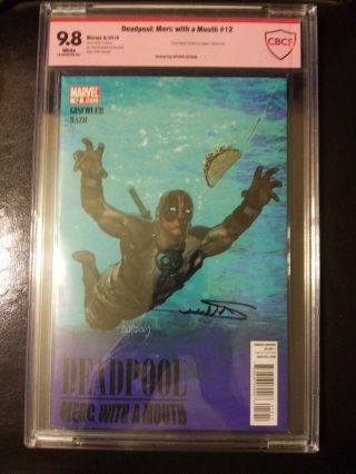 Deadpool Merc With A Mouth 12 Cbcs Graded 9.  8 (not Cgc) Signed By Arthur Suydam