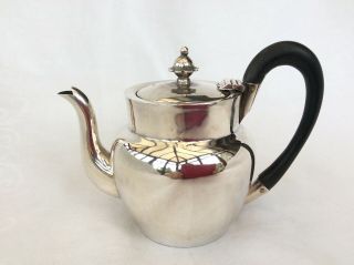Edwardian Solid Silver Bachelor Teapot - H J Cooper & Co,  Birmingham,  1901.