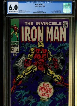Iron Man 1 Cgc 6.  0 | Marvel 1968 | Iron Man Origin Retold.