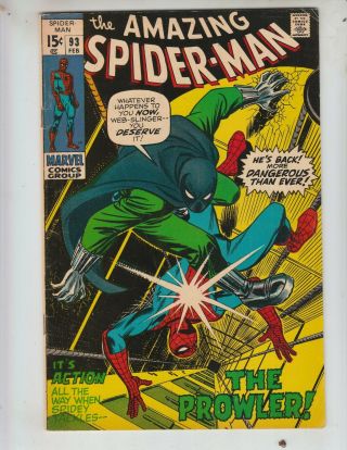 Spider - Man 93 Vg,  (4.  5) 2/71 " The Prowler "