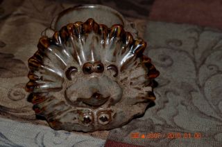 Adorable Glazed Ceramic Hedgehog Candle Holder Beady Eyes Photos Do No Justice