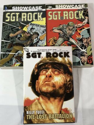 Dc Showcase Presents Sgt.  Rock Vol 3 & 4 Plus Sgt.  Rock: The Lost Battalion Hc