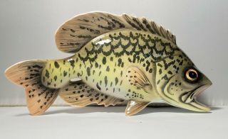 Vintage Lefton Rock Bass Fish Wall Pocket / Planter Lefton 60420 Ceramic Fish