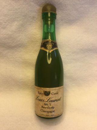 vintage miniature champagne bottle louis laurent glass Micro 8.  5cm 2