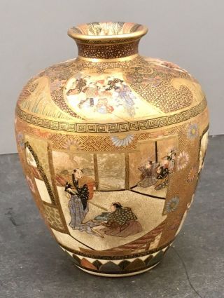 Japanese Meiji Satsuma Vase,  Signed 5