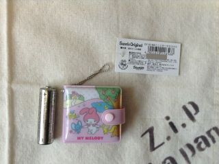 My Melody Mini Vinly Wallet Type Mirror Keychain Kawaii Sanrio Retro F/s