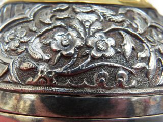 Antique Chinese Straits Betel Nut Box,  Silver Gold ca.  1800s Peranakan Malaysia 5