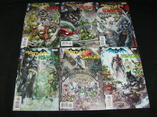 Batman Teenage Mutant Ninja Turtles 1 - 6 (2016) All 1st Prints Cover A 