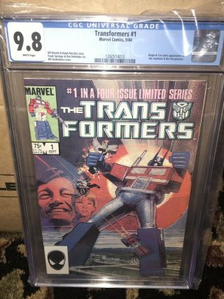 Transformers 1 Cgc 9.  8.  White Pages