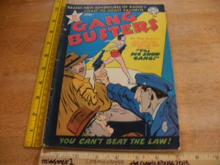 Gang Busters 21 Vg/f 1950s Comic Book Dc Ice Show Gang