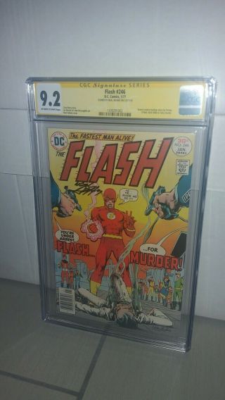 Flash 246 Cgc Ss 9.  2 Signed By Neal Adams Green Lantern Back Up Story 1977 Dc