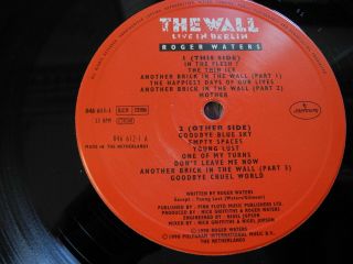 ROGER WATERS The Wall - Live In Berlin 2 LP 1990 Holland EX, 3
