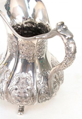 W.  Adams 1849 American Coin Silver Pitcher with York History Moses G Leonard 4