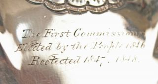 W.  Adams 1849 American Coin Silver Pitcher with York History Moses G Leonard 7